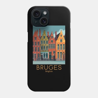 A Vintage Travel Illustration of Bruges - Belgium Phone Case