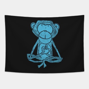 Monkey, Cheeky Monkey, blue Tapestry