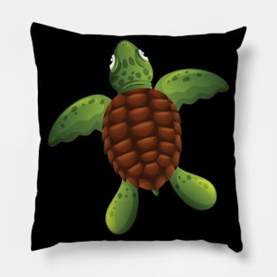 green sea turtle Beach Pillow