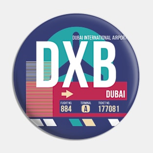 Dubai (DXB) Airport Code Baggage Tag E Pin