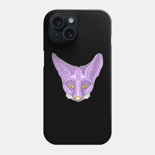 cute purple rappel fox face Phone Case by dwalikur