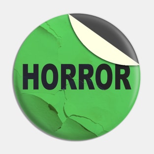 Horror VHS Rental Sticker Pin