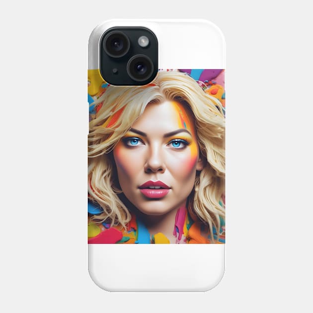 Portrait of Kim Wilde Phone Case by bogfl