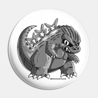 King of the Cute Monsters (Minus Color) Pin