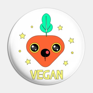 Cute vegan baby carrot Pin