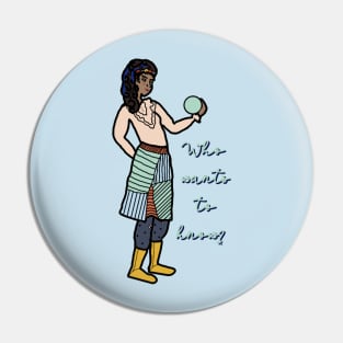 "Who Wants to Know?" Fantasy Fortune-Teller Pin