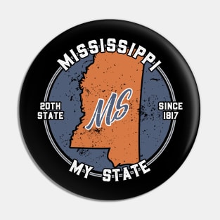 Mississippi My State Patriot State Tourist Gift Pin