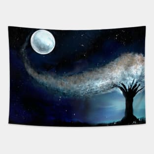 Starry Night Tree Tapestry