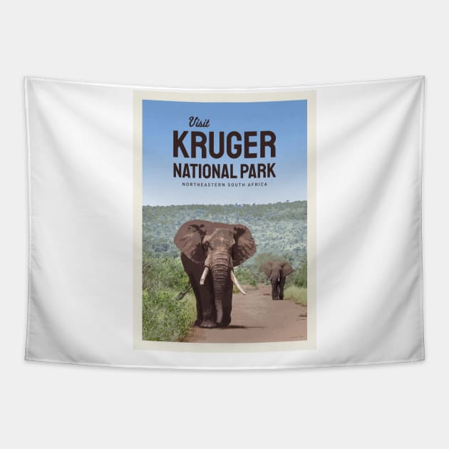 Visit Kruger National Park Tapestry by Mercury Club