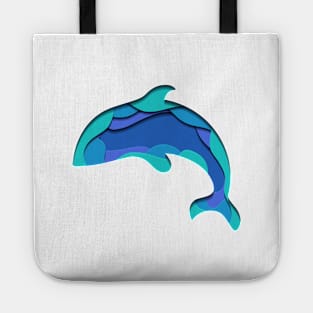 3d dolphin Tote