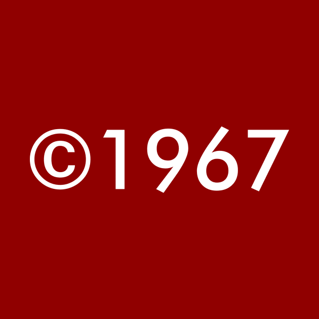 Copyright 1967 (light text) by MrWrong