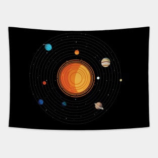 Circular Solar System Tapestry