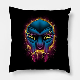 Mf doom retrowave mask Pillow