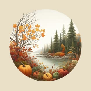 Fall scene by the creek T-Shirt