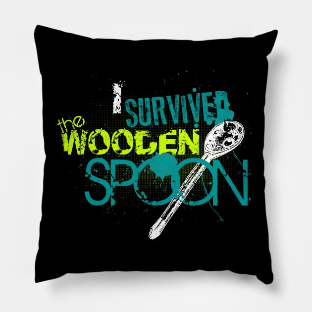 I Survived the Wooden Spoon Pillow by SolarFlare