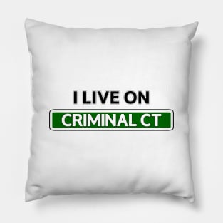 I live on Criminal Ct Pillow