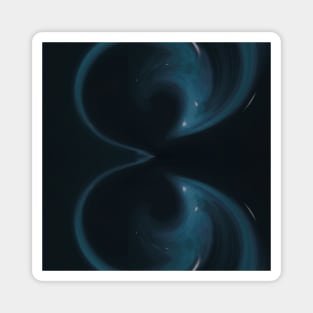 Teal Galaxy Constellation Abstract Magnet