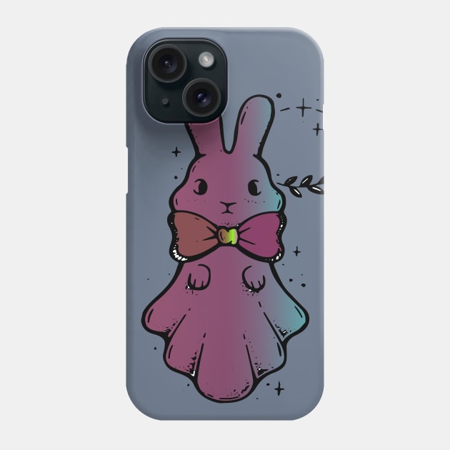 cute bunny ghost Phone Case by lazykitty