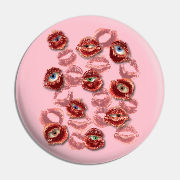 Eyeball in lip prints Pin by tesiamarieart