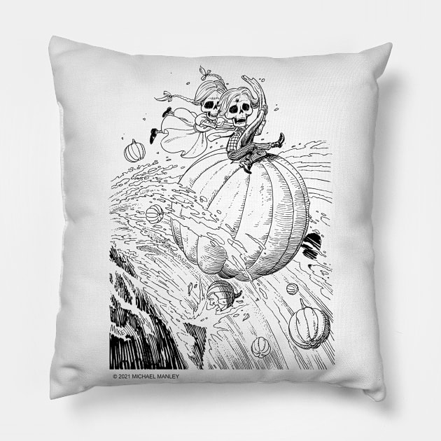 Pumpkinfalls Pillow by drawmanley