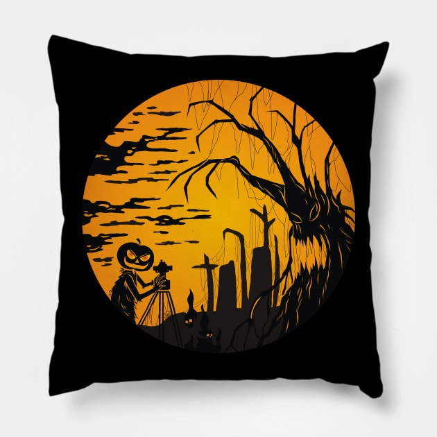 halloween surveyor Pillow by AZMTH CLOTHING