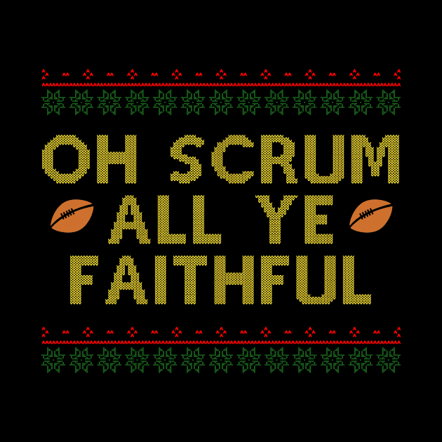 Rugby Christmas Oh Scrum All Ye Faithful by Rebus28