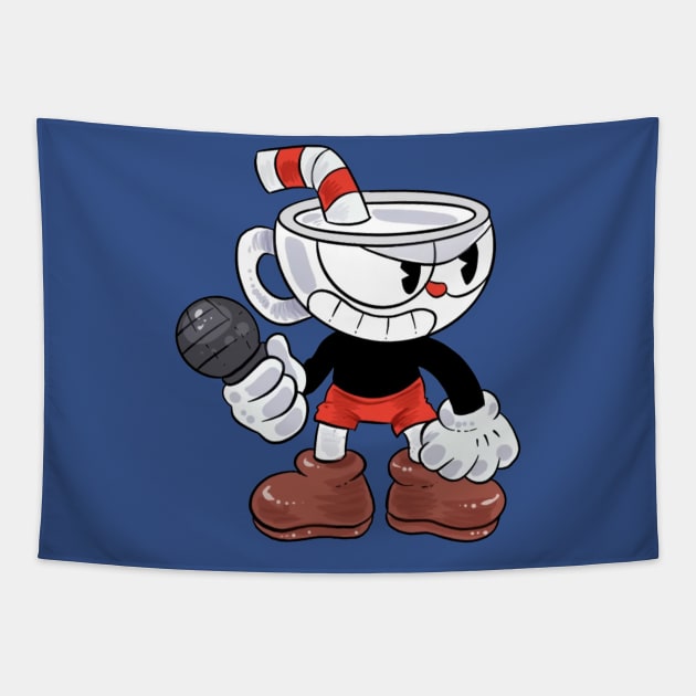 cuphead Tapestry by enzo studios