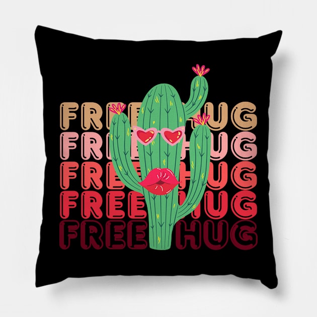 Cactus free hug Pillow by MelodyStudio