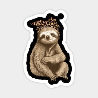 Lazy Day Essential: Cute Sloth Print on Comfy Tee Magnet