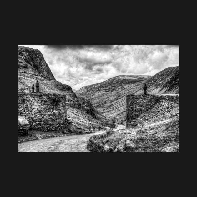 Honister Pass Slate Mine Black And White by tommysphotos