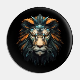 Lion in low poly style Pin