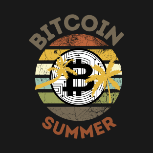 Bitcoin Summer Retro Sunset T-Shirt