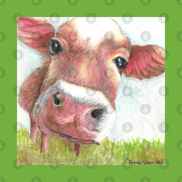 Farmland Cow by ReneeDixonArt