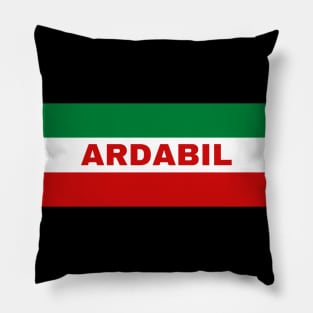 Ardabil City in Iranian Flag Colors Pillow