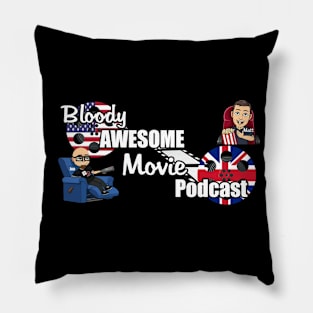 Bloody Awesome Movie Podcast Logo Pillow