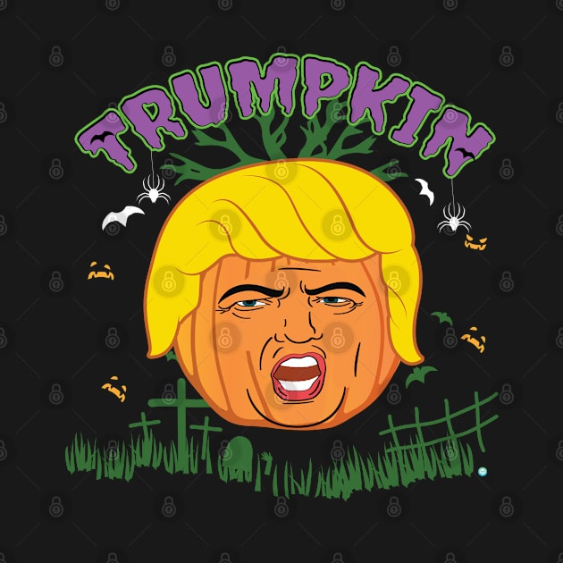 Donald Trumpkin Make Halloween Great Again Adult T by woormle