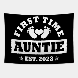 First Time Auntie Est 2022 Funny New Aunt Gift Tapestry