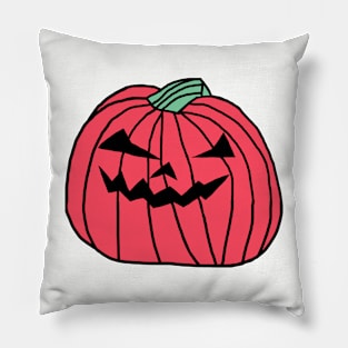 Big Red Halloween Horror Pumpkin Pillow