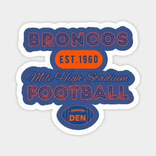 Denver Football Vintage Style Magnet