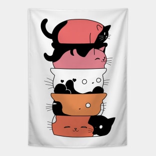 Cute Cat Stack Tapestry