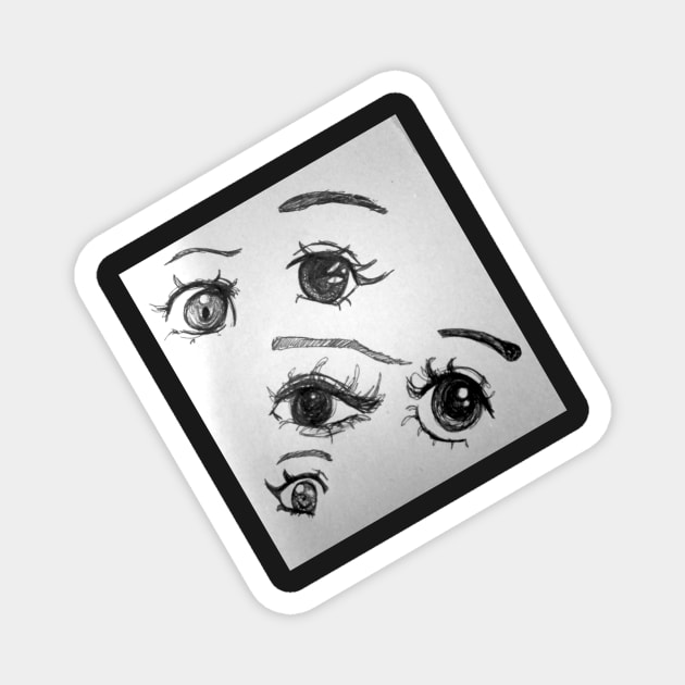 anime eyes Magnet by oddityghosting