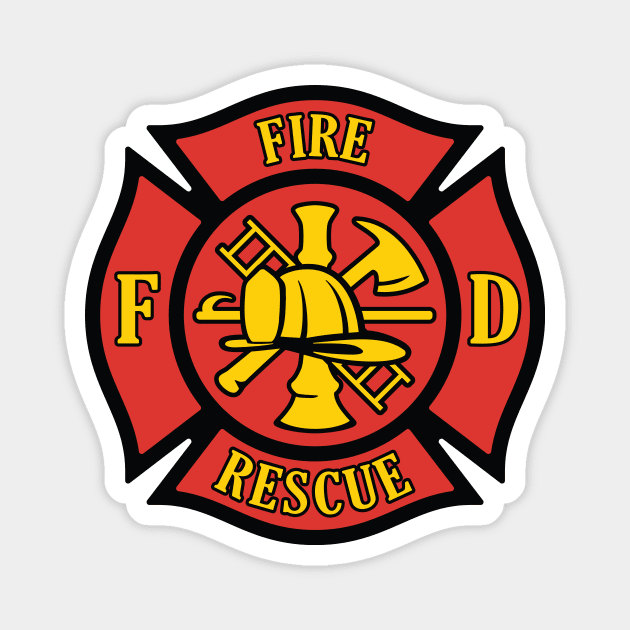 Firefighter Rescue Maltese Florian Cross Magnet by hobrath