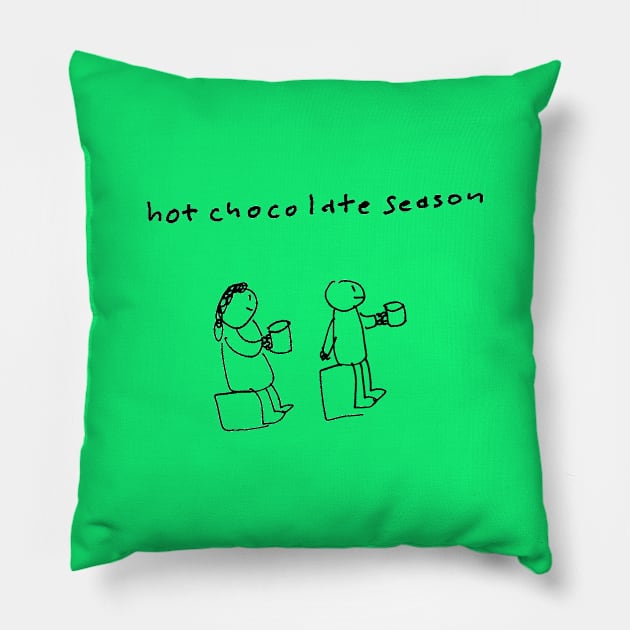 Hot Chocolate Season Pillow by 6630 Productions