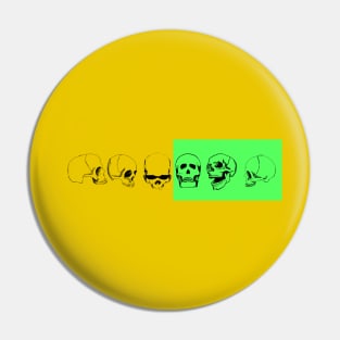 Skull Green Pin