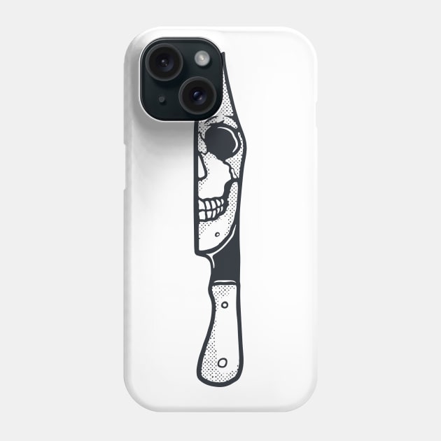 Knife Skull Artwork Phone Case by Merchsides