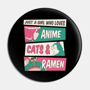 Anime & Cats Love Affair Pin