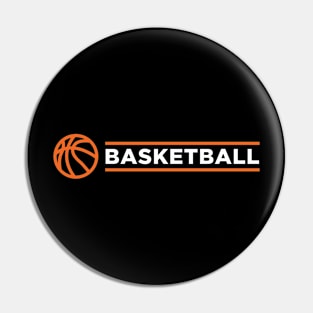 basketball logo with ball Pin