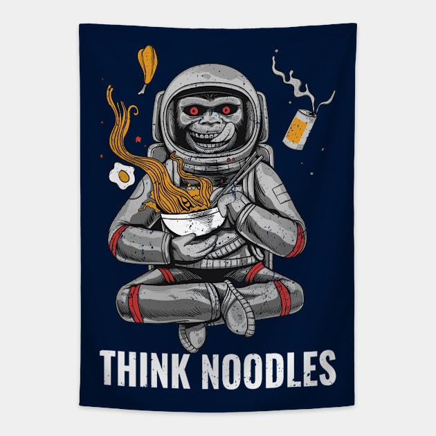 THINK NOODLES - Ape Astronaut Tapestry by PorcupineTees