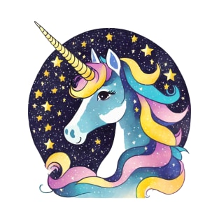 Unicorn with stars T-Shirt