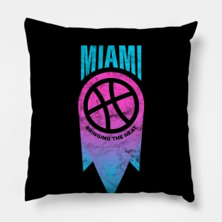 Modern Flaming Basketball Miami Heat 2021 Logo Redesign Pillow